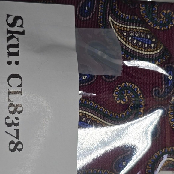 Vintage Chaps Ralph Lauren Neck Tie Purple Paisley‎ 100% Silk Made in USA - Picture 7 of 7